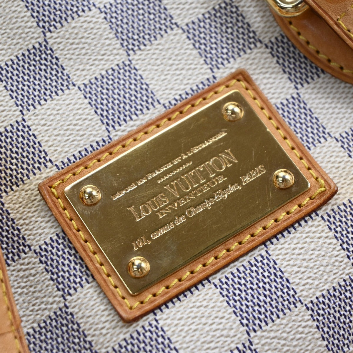 Louis Vuitton Hampstead Damier Ebene White Canvas Tote Bag Bag (Pre-Owned)