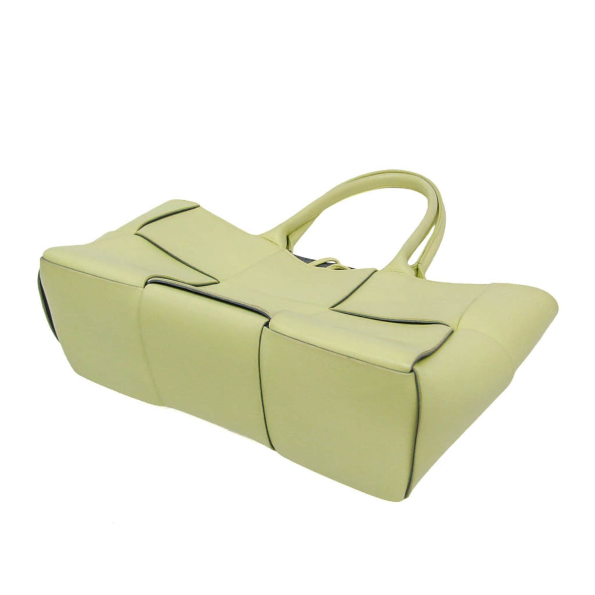 Bottega Veneta Arco Maxi Intrecciato Leather Green Leather Tote Bag Bag (Pre-Owned)