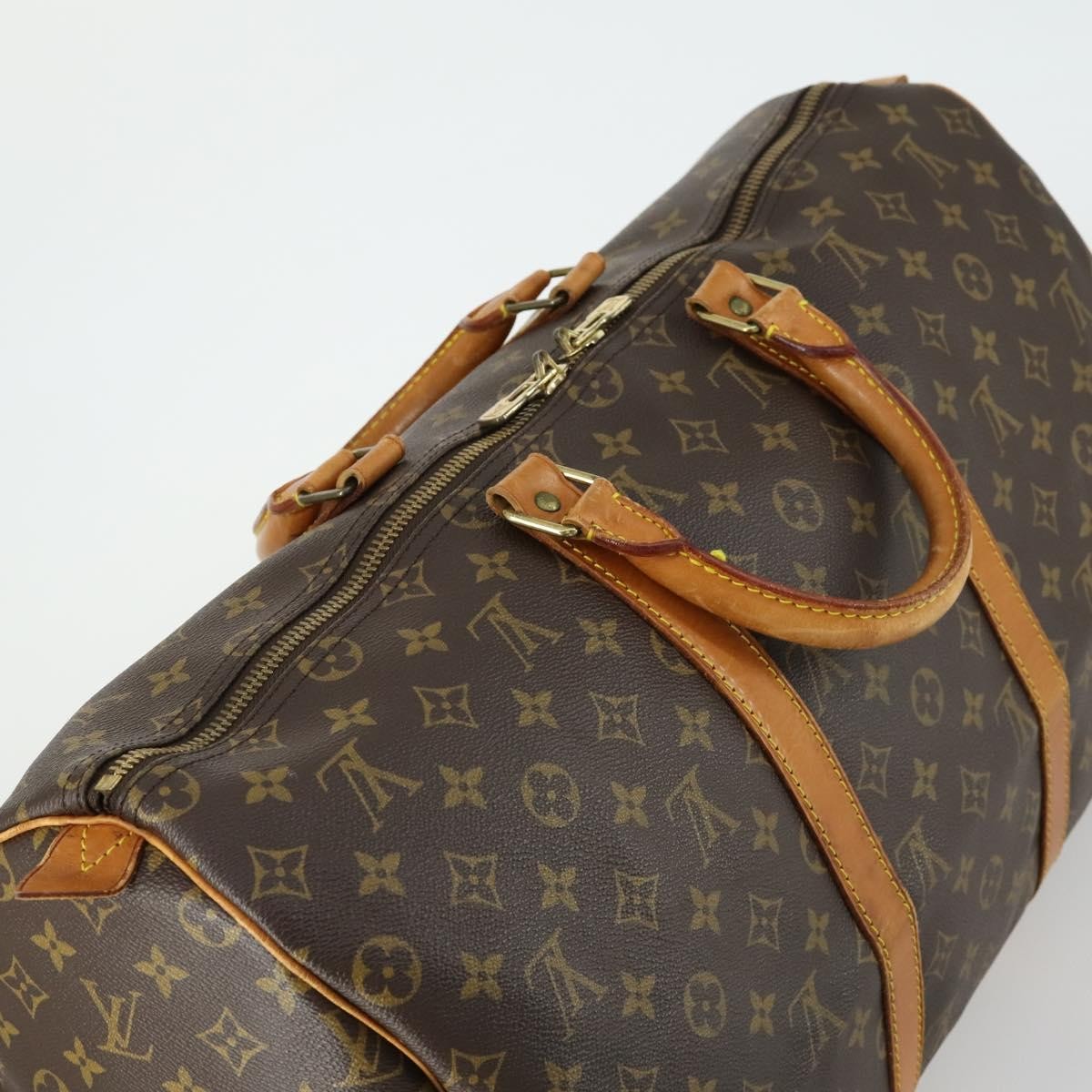 Louis Vuitton Keepall Monogram Canvas Brown Canvas Travel Bag Bag (Pre-Owned)