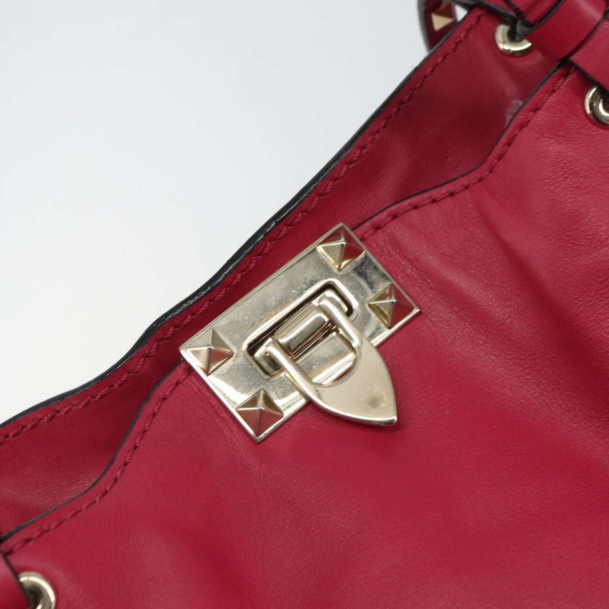 Valentino Garavani Rockstud Tote Soft Leather Pink Leather Tote Bag Bag (Pre-Owned)