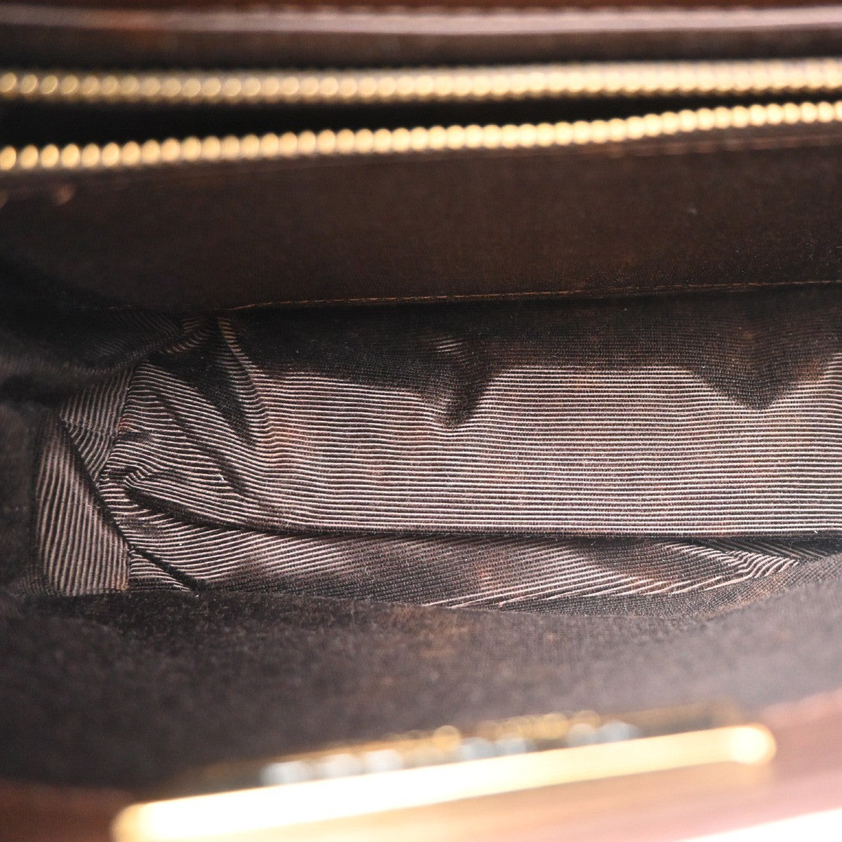 Valentino Garavani Vltn Flap Clutch Leather Brown Leather Shoulder Bag Bag (Pre-Owned)