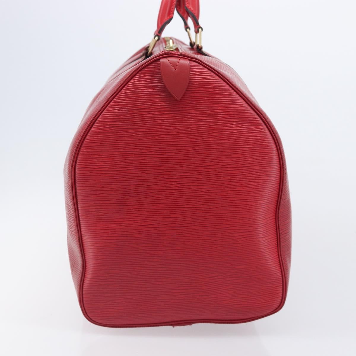 Louis Vuitton Keepall Epi Leather Red Leather Travel Bag Bag (Pre-Owned)