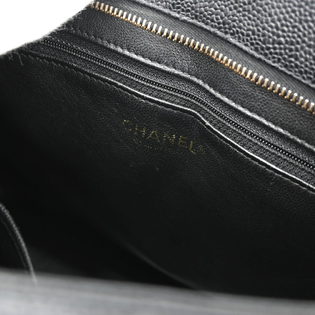 Chanel Medallion Quilted Caviar Black Leather Tote Bag Bag (Pre-Owned)