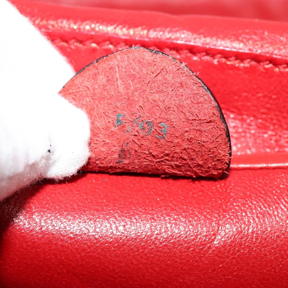 Celine Vanity Leather Red Leather Shoulder Bag Bag (Pre-Owned)