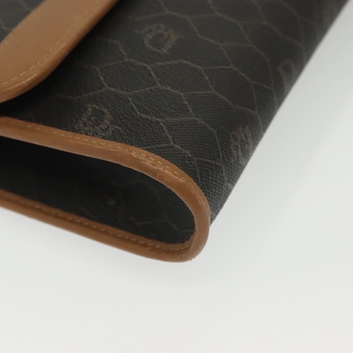 Christian Dior Vintage Honeycomb Chain Canvas Black Canvas Bag (Pre-Owned)