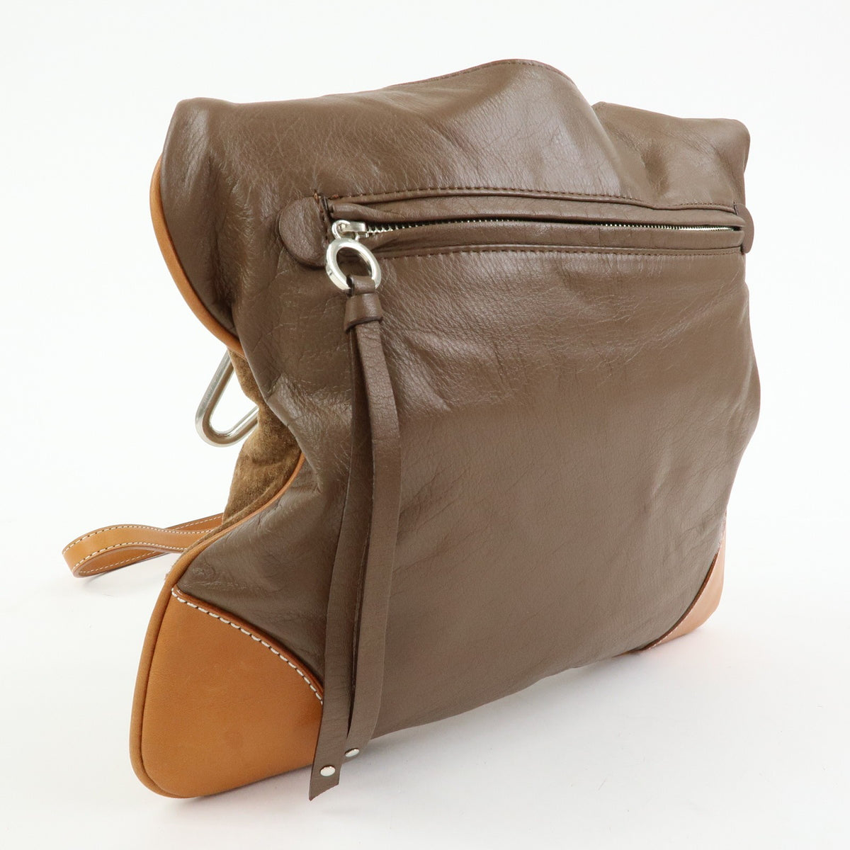 Burberry Blue Label Suede Brown Suede Shoulder Bag Bag (Pre-Owned)