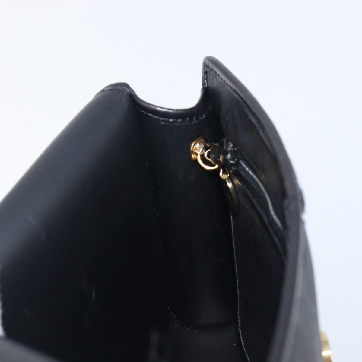 Christian Dior Vintage Honeycomb Zip Coated Canvas Black Canvas Clutche & Pouche Bag (Pre-Owned)