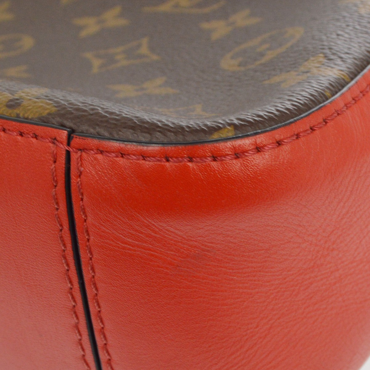 Louis Vuitton Saintonge Monogram Canvas With Leather Brown Canvas Handbag (Pre-Owned)