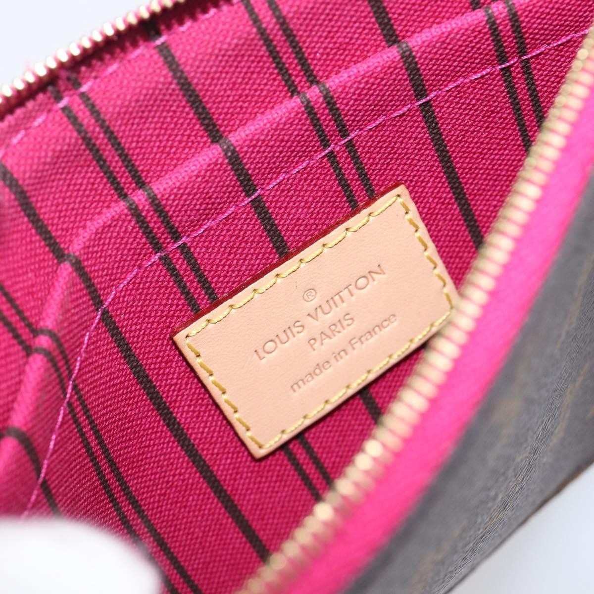 Louis Vuitton Neverfull Pochette Monogram Canvas Brown Canvas Clutche & Pouche Bag (Pre-Owned)