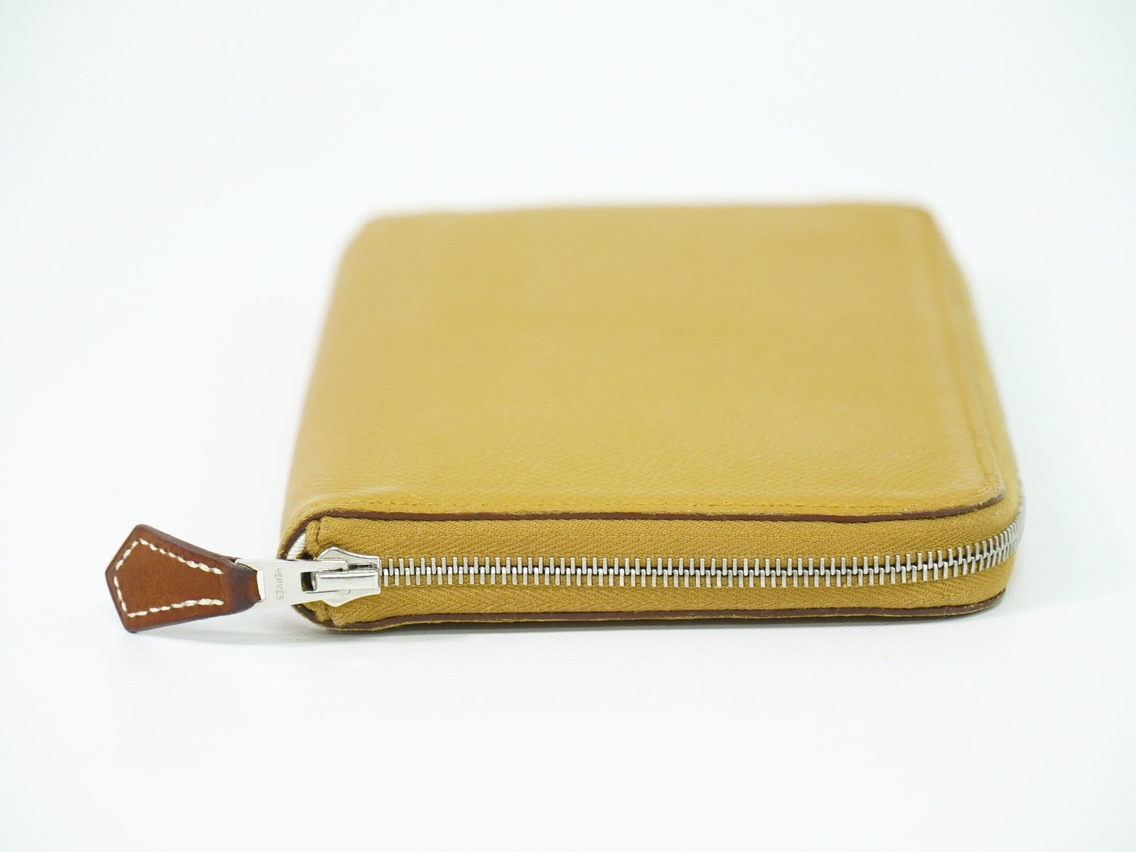 Hermes Azap Silkin Epsom Leather Silk Beige Leather Wallets Accessory (Pre-Owned)