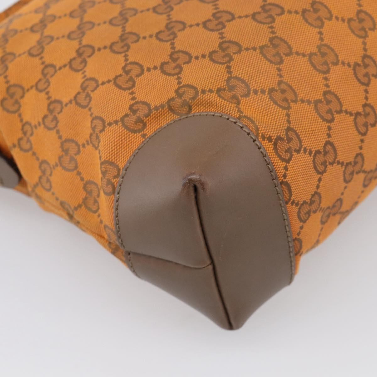Gucci Shoulder Canvas Orange Canvas Shoulder Bag Bag (Pre-Owned)