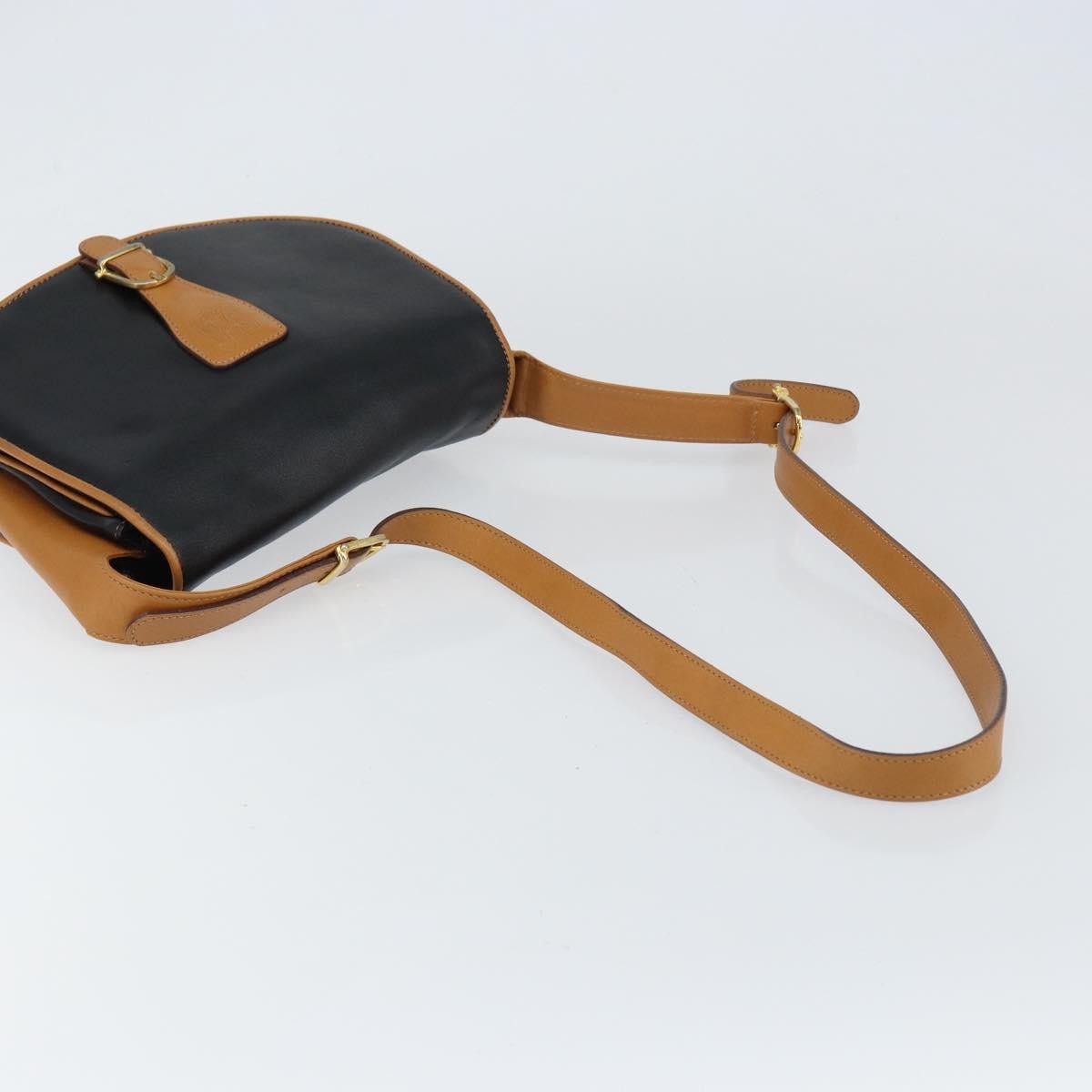 Celine Vintage Leather Black Leather Shoulder Bag Bag (Pre-Owned)