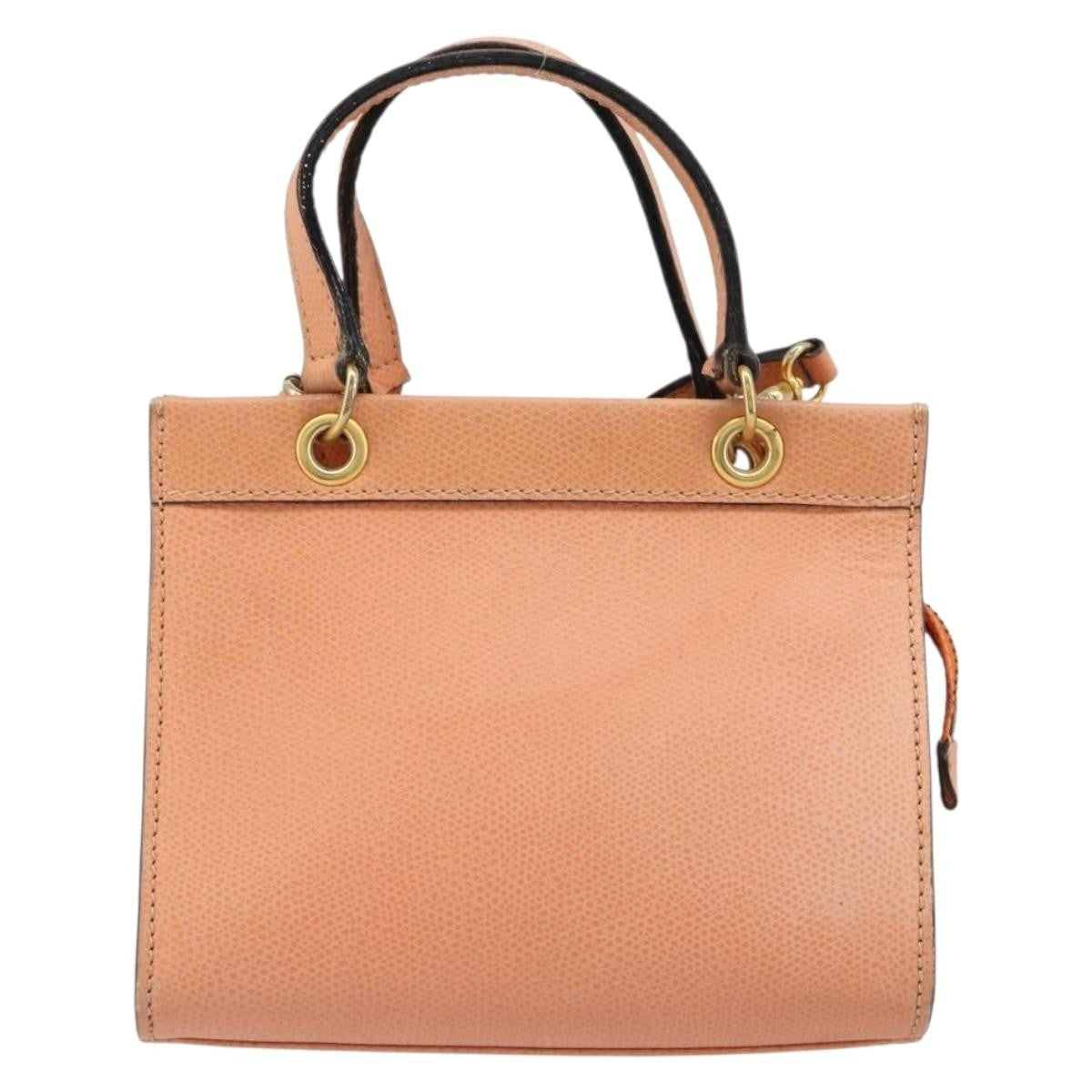 Celine Handbag Leather Orange Leather Handbag (Pre-Owned)