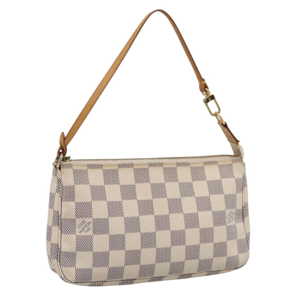 Louis Vuitton Pochette Accessoires Nm Damier White Canvas Clutche & Pouche Bag (Pre-Owned)