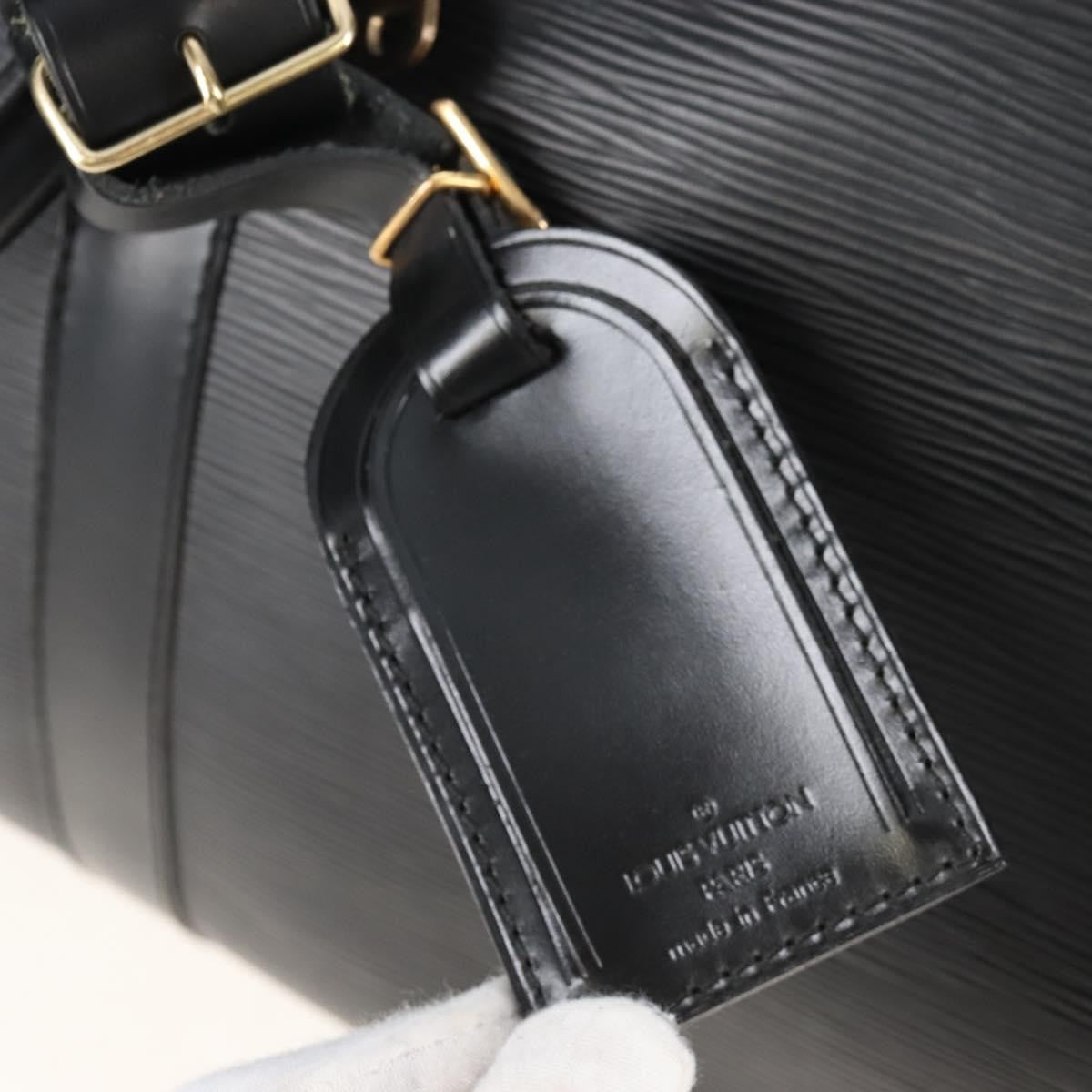 Louis Vuitton Keepall Epi Leather Black Leather Travel Bag Bag (Pre-Owned)