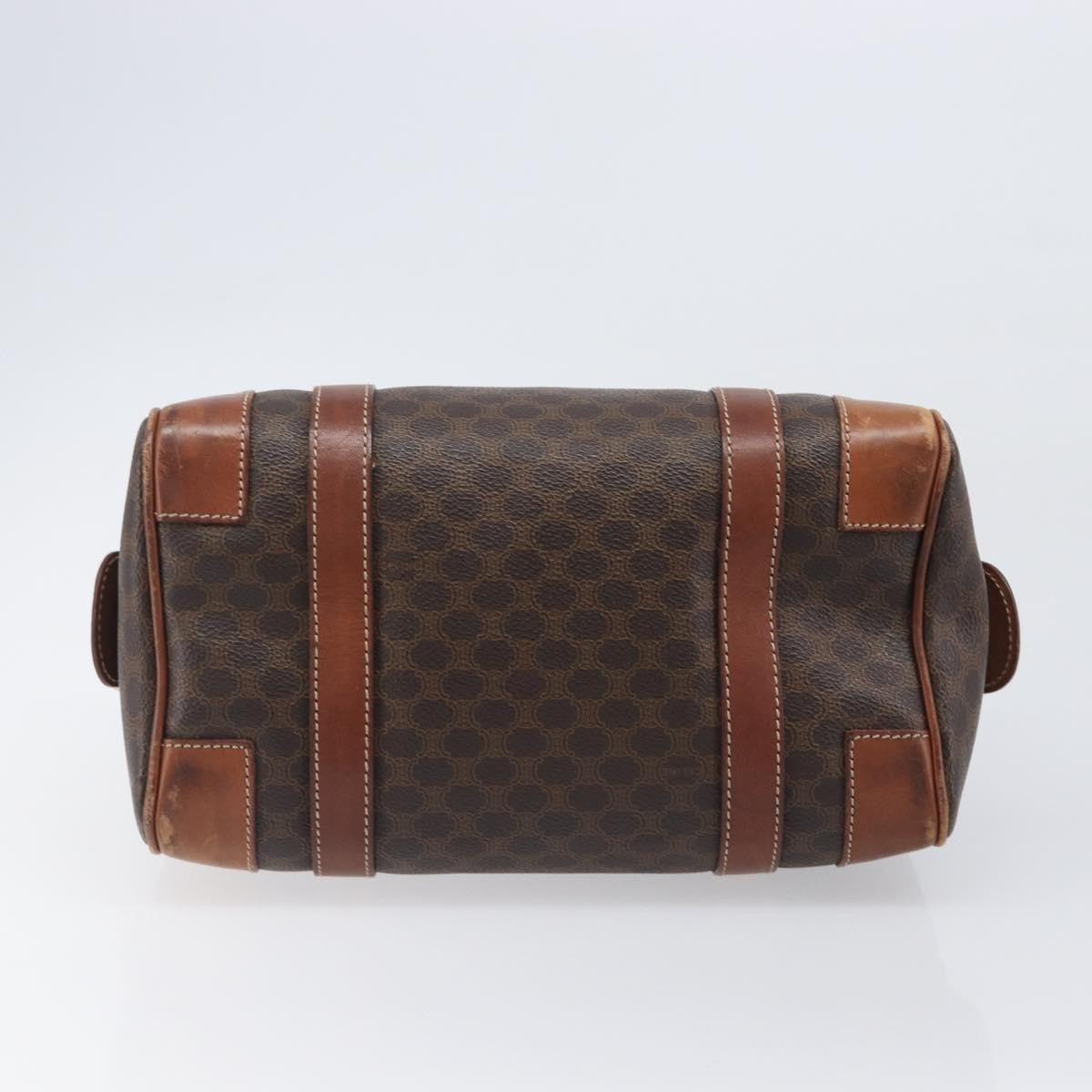 Celine Boston Triomphe Coated Canvas Brown Pvc Handbag (Pre-Owned)