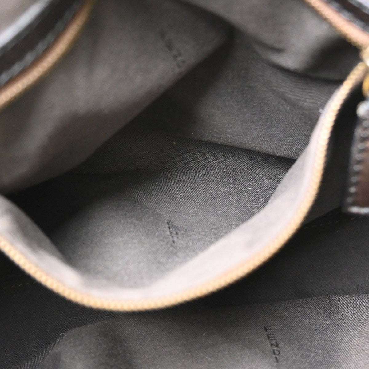 Fendi Handbag Canvas Brown Leather Handbag (Pre-Owned)