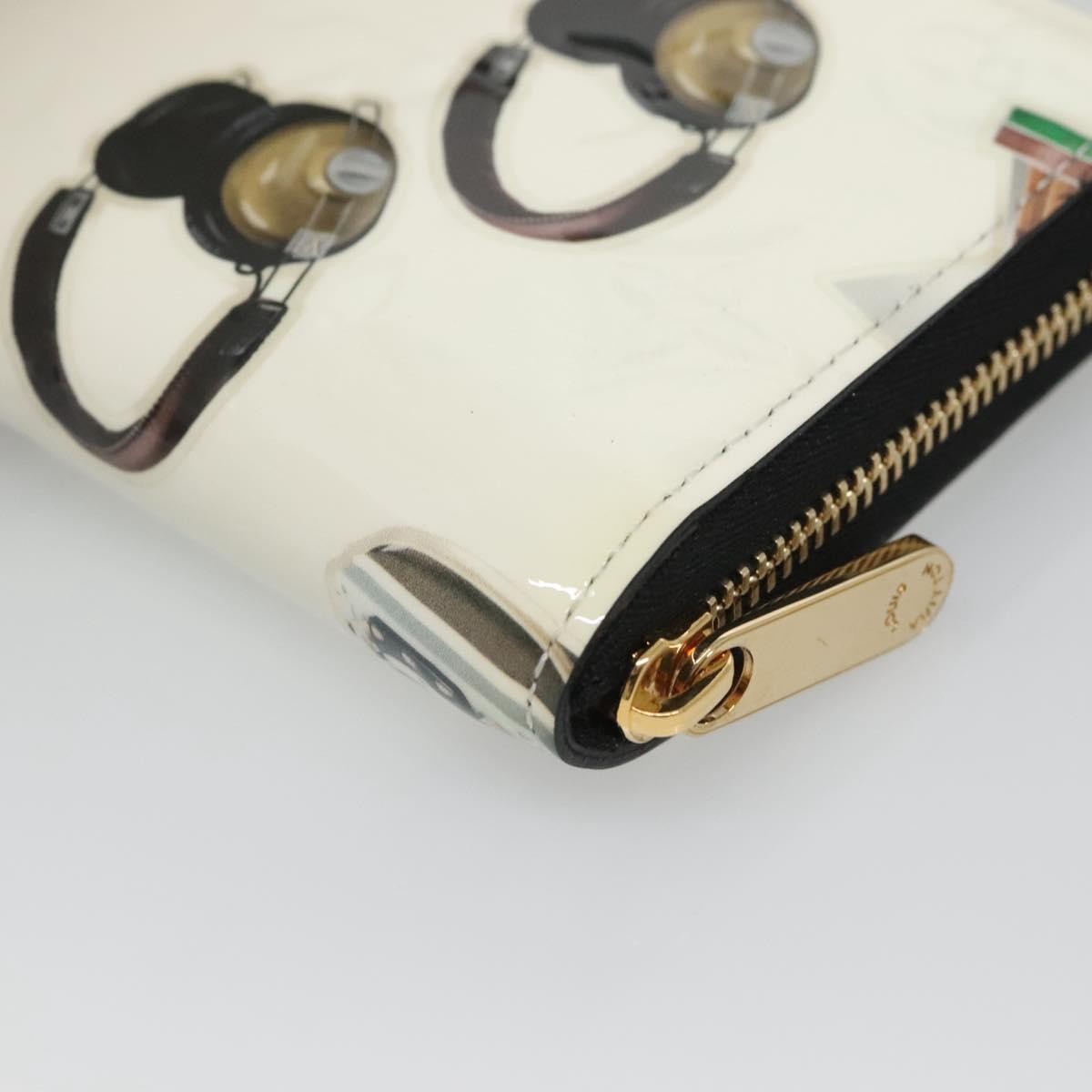 Louis Vuitton Nicolas Ghesquière Zippy Patent Monogram White Patent_Leather Wallets Accessory (Pre-Owned)