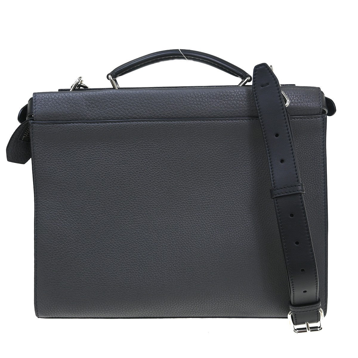 Fendi Monster Selleria Peekaboo Leather Gray Leather Shoulder Bag Bag (Pre-Owned)