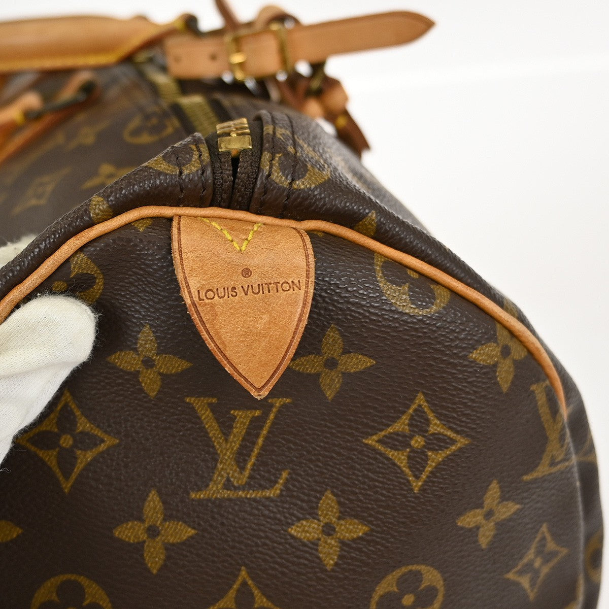 Louis Vuitton Keepall Bandouliere Monogram Canvas Brown Canvas Travel Bag Bag (Pre-Owned)