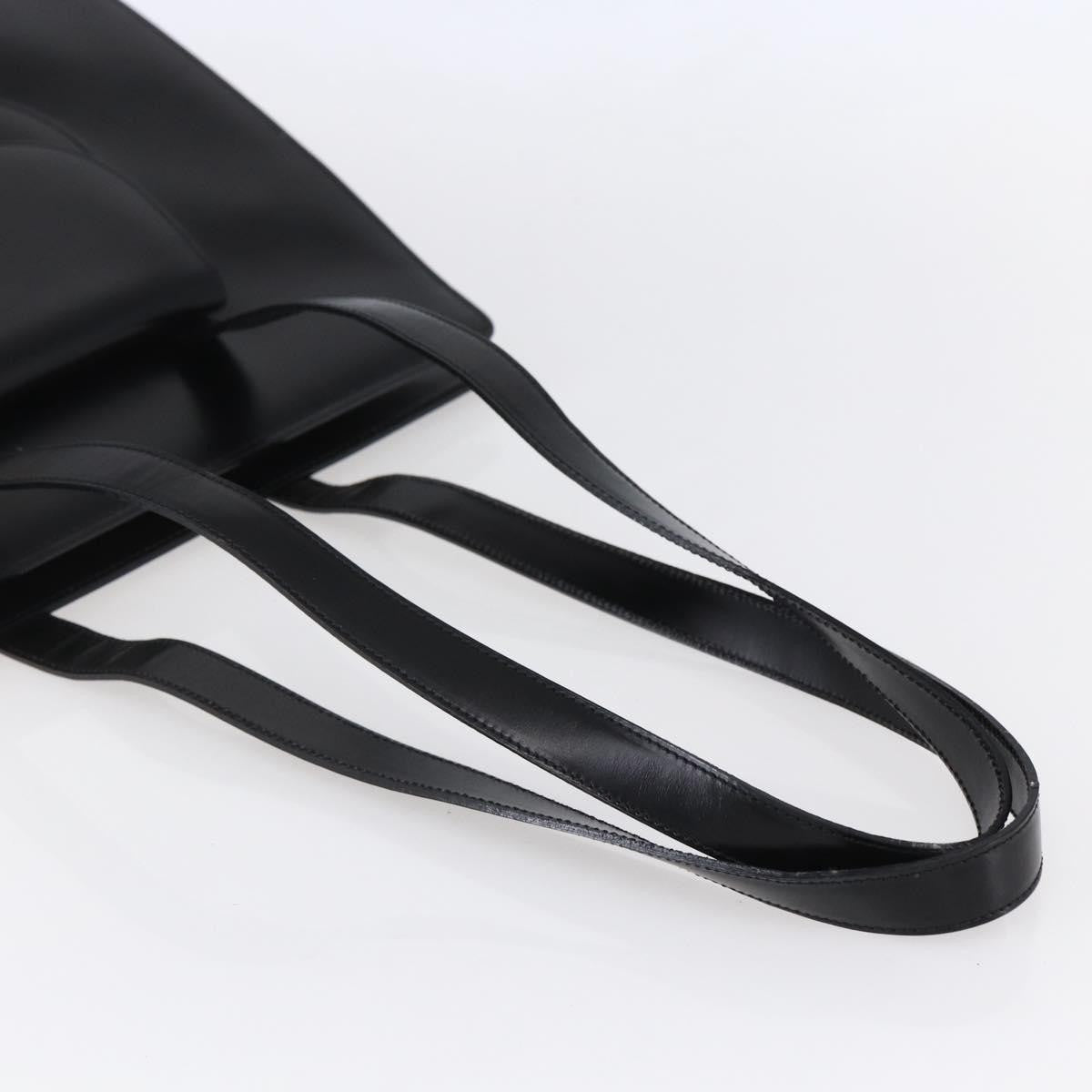 Celine Tote Leather Black Leather Tote Bag Bag (Pre-Owned)