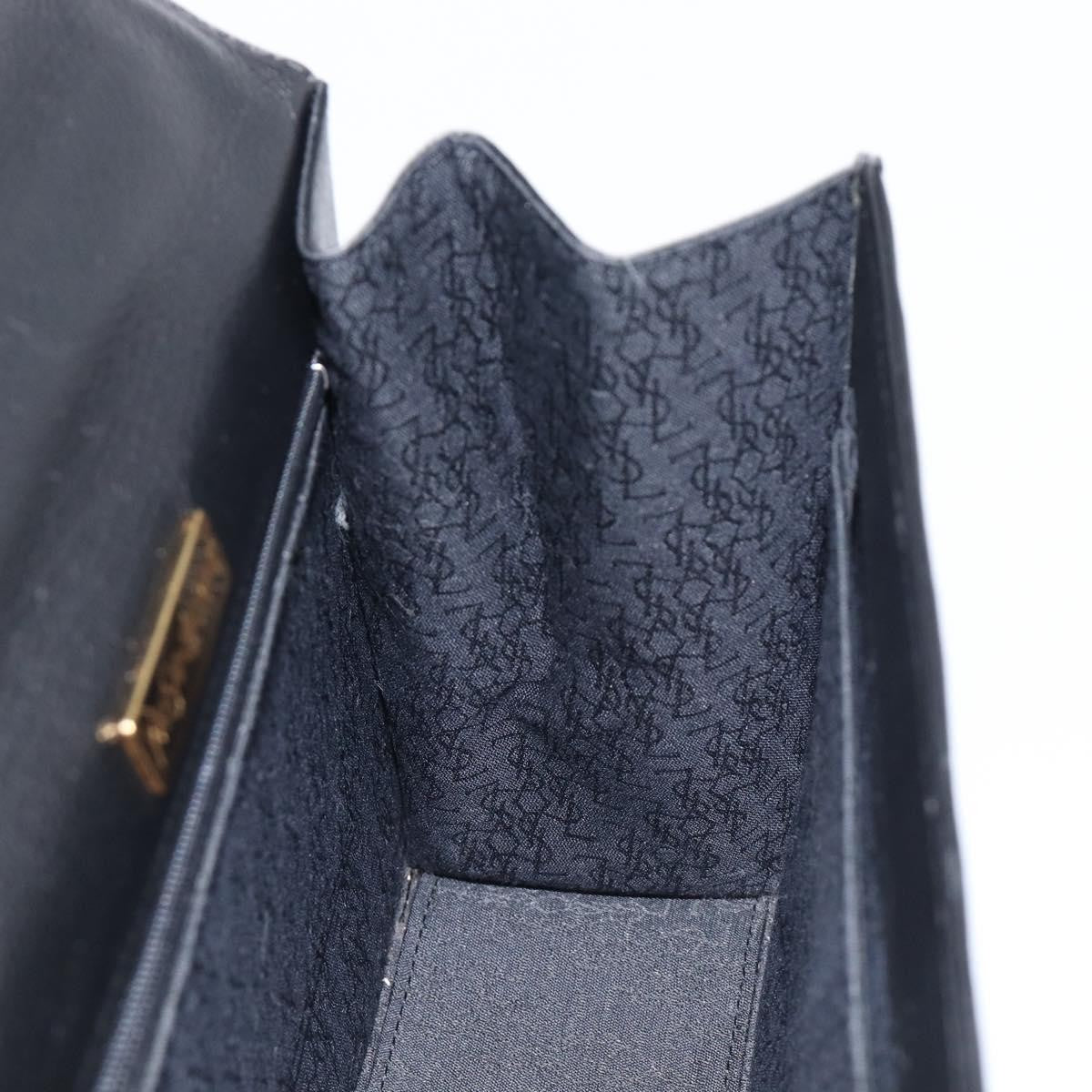 Saint Laurent Handbag Leather Black Leather Handbag (Pre-Owned)