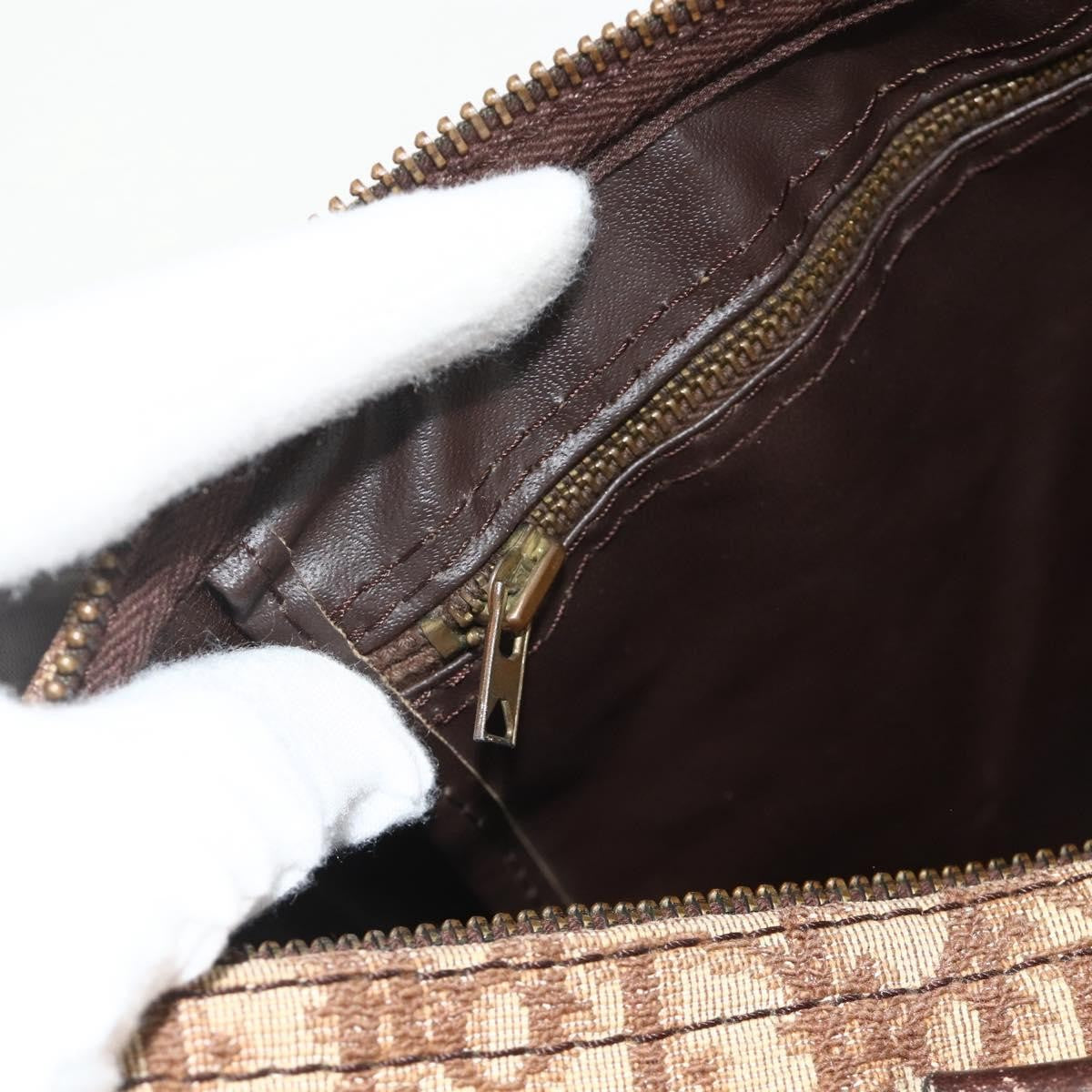 Christian Dior Vintage Trotter Canvas Brown Canvas Handbag (Pre-Owned)
