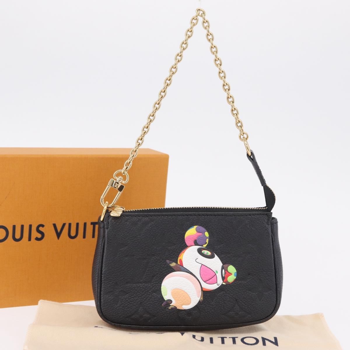 Louis Vuitton Pochette Accessoires Monogram Empreinte Leather Black Leather Clutche & Pouche Bag (Pre-Owned)