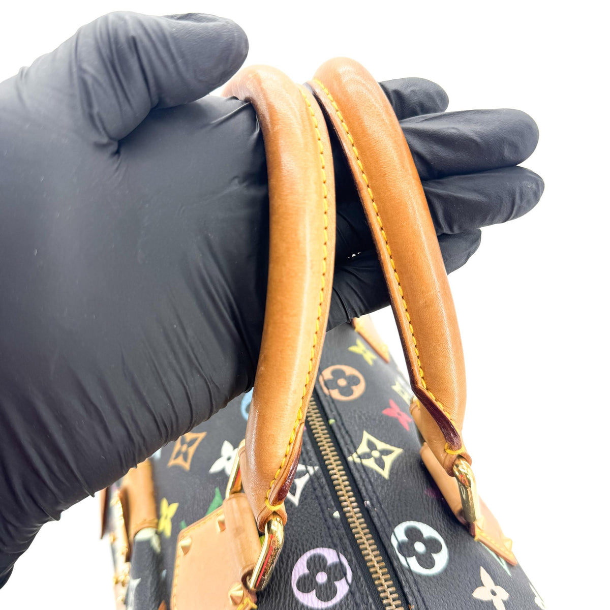 Louis Vuitton Speedy Monogram Multicolor Black Canvas Handbag (Pre-Owned)