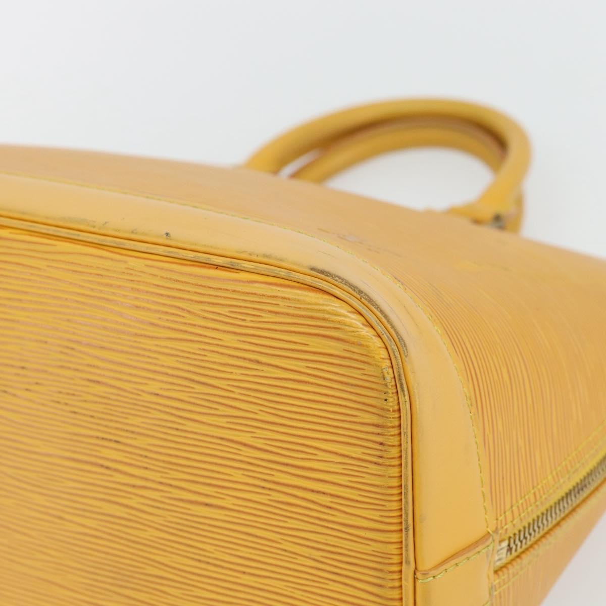 Louis Vuitton Alma Epi Leather Yellow Leather Handbag (Pre-Owned)