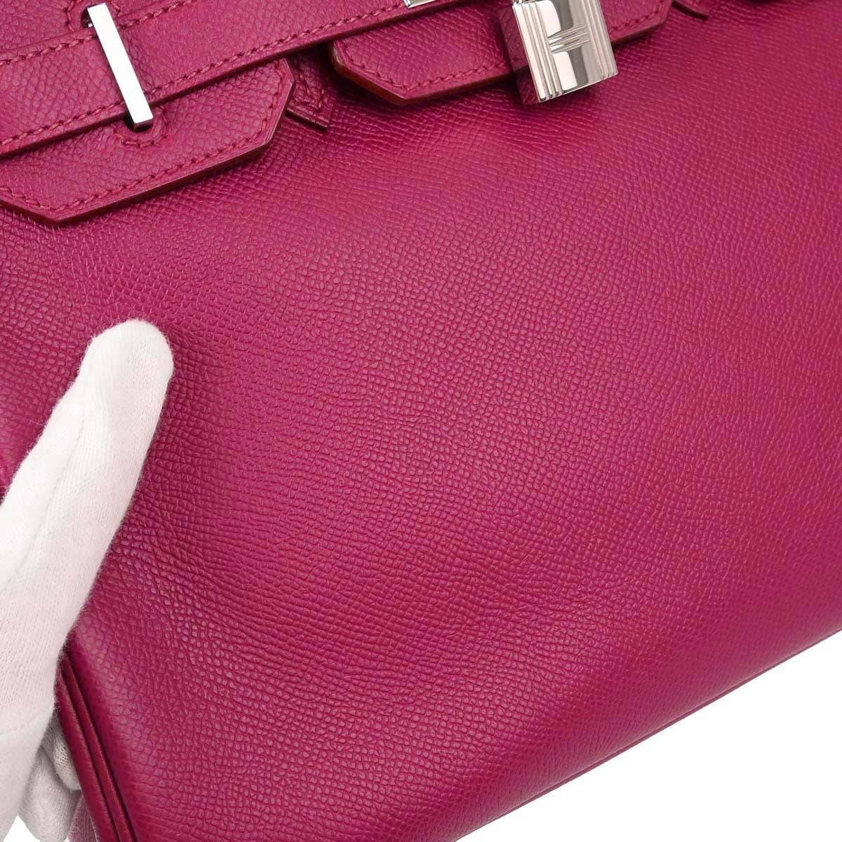 Hermes Birkin Red Epsom With Gold Hardware Pink Leather Handbag (Pre-Owned)