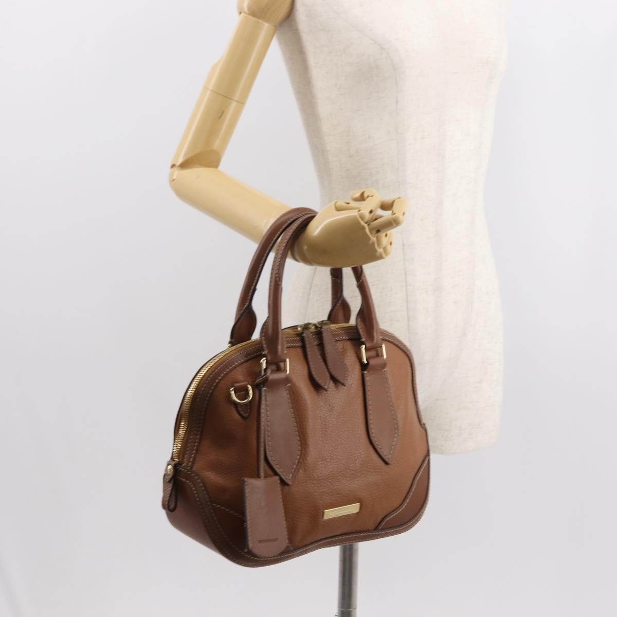 Burberry Orchard Smooth Leather Brown Leather Handbag (Pre-Owned)
