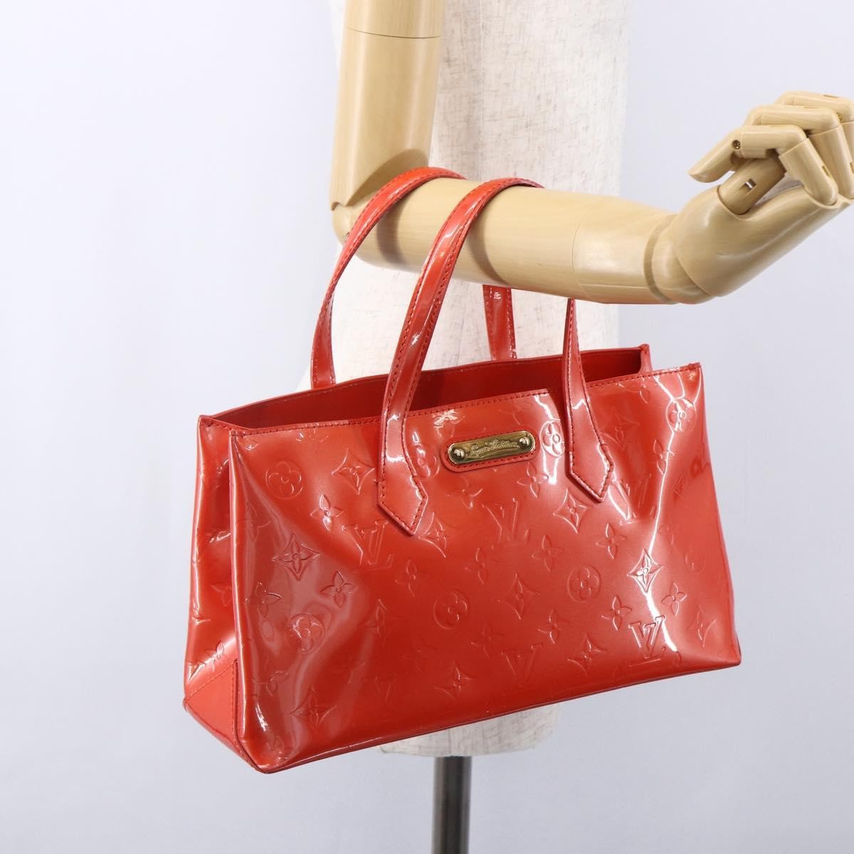 Louis Vuitton Wilshire Monogram Vernis Orange Patent_Leather Tote Bag Bag (Pre-Owned)