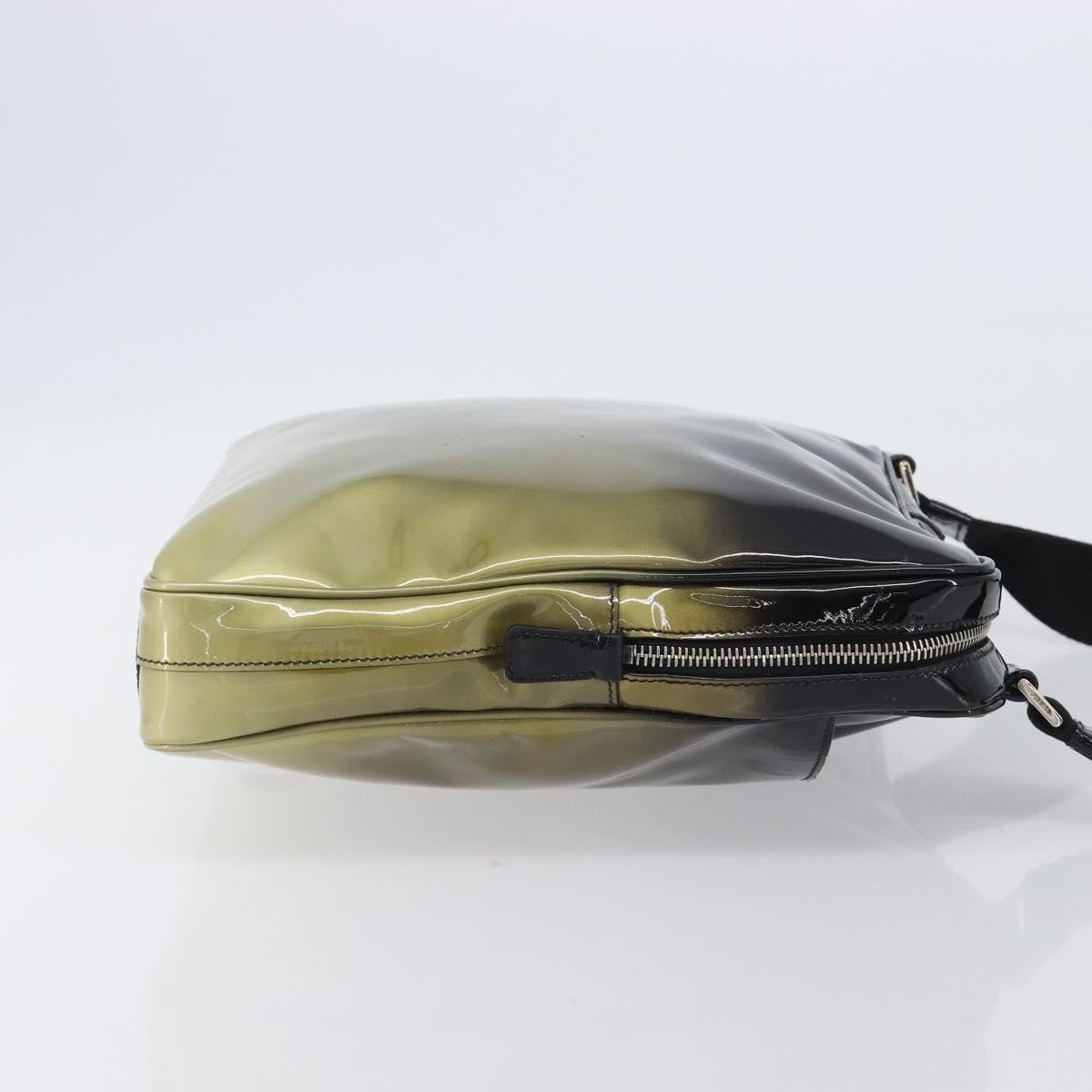 Prada Shoulder Bag Patent Leather Green Patent_Leather Shoulder Bag Bag (Pre-Owned)