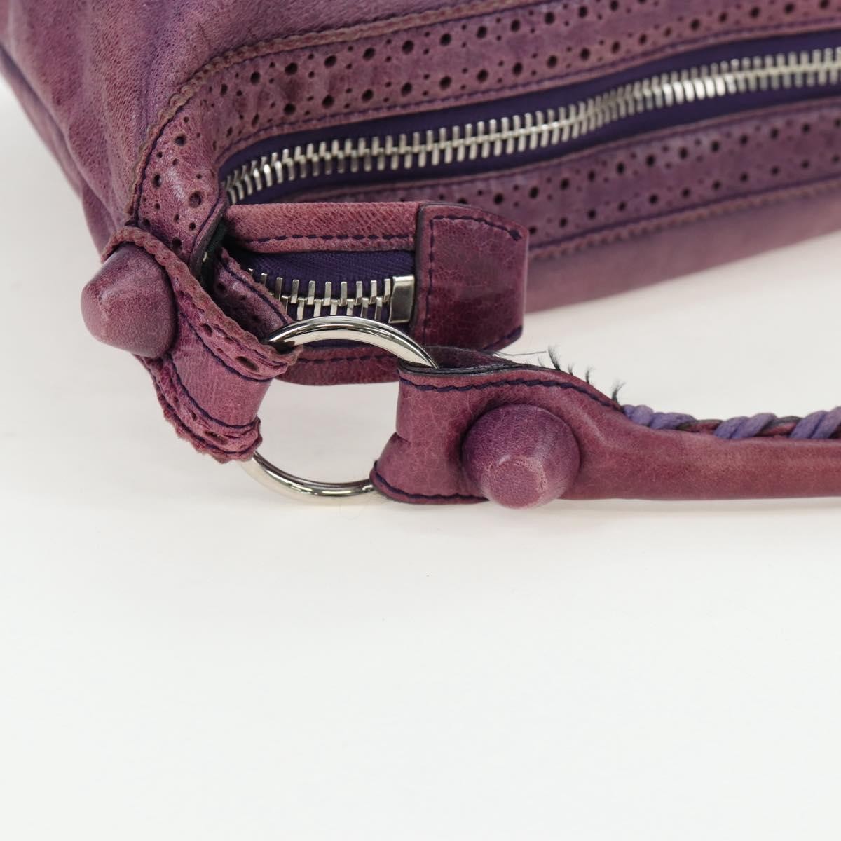 Balenciaga Covered Giant Brogues Day Hobo Leather Purple Leather Shoulder Bag Bag (Pre-Owned)