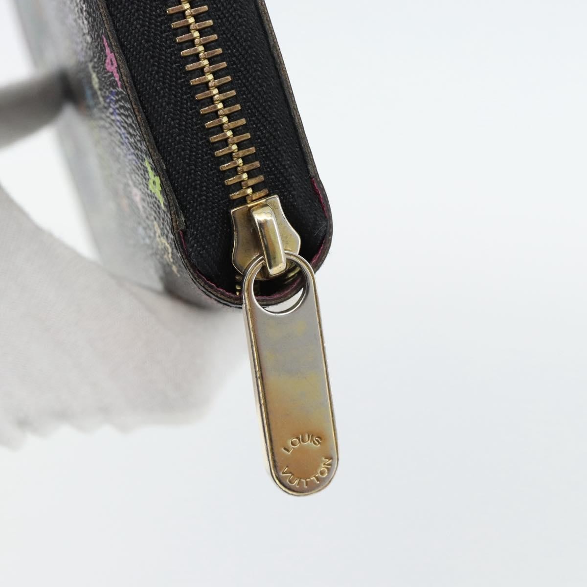 Louis Vuitton Aerogram Zippy Leather Black Canvas Wallets Accessory (Pre-Owned)