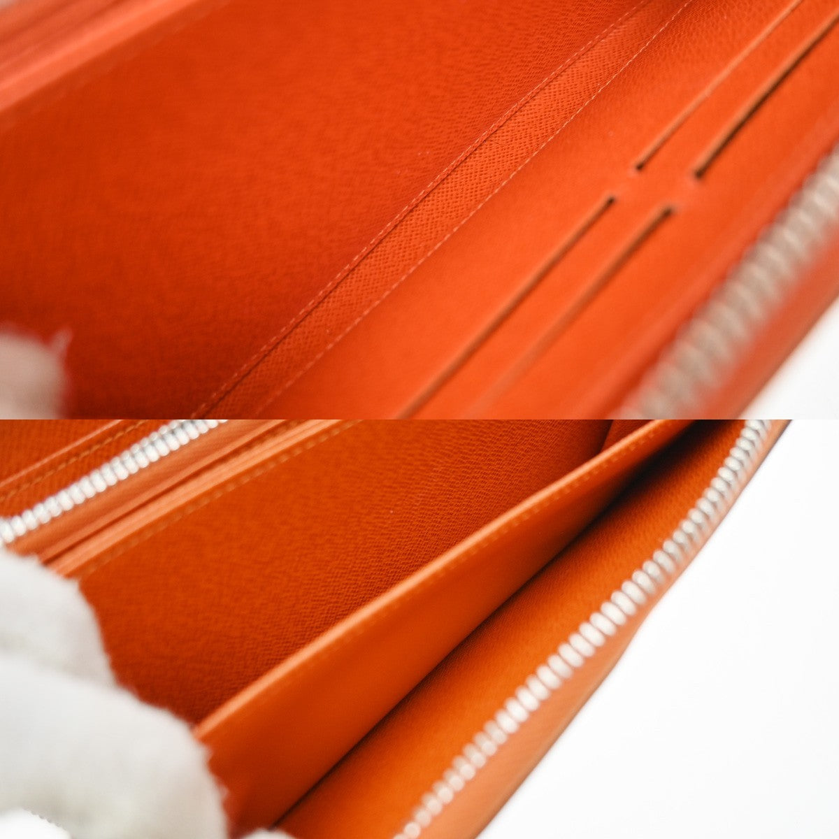 Louis Vuitton Zippy Organizer Epi Leather Orange Leather Wallets Accessory (Pre-Owned)