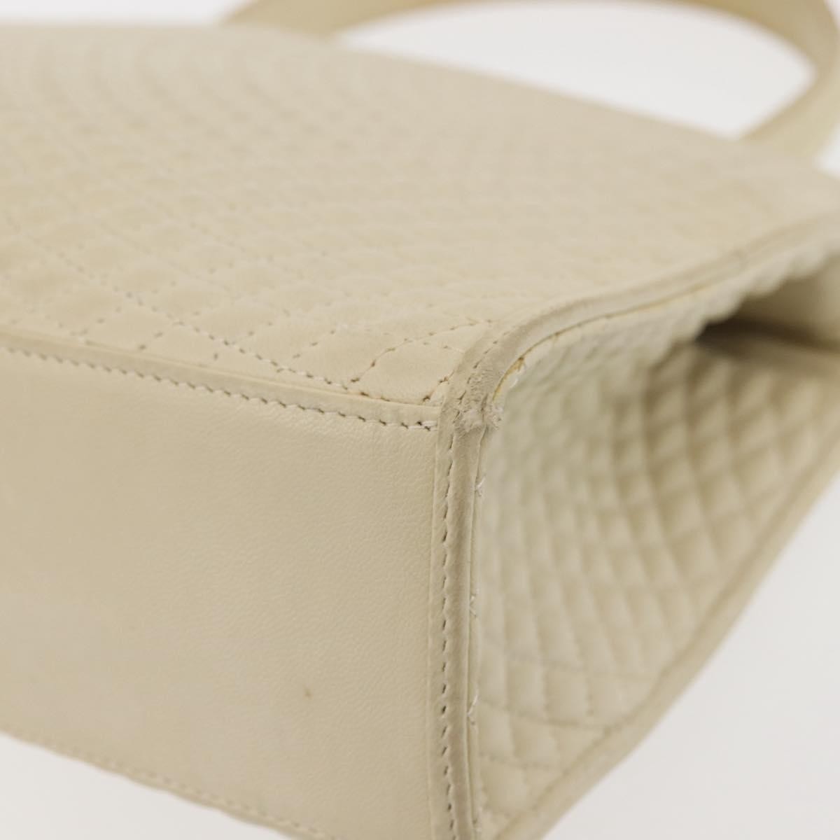 Bally Vintage Quilted Leather Beige Leather Handbag (Pre-Owned)