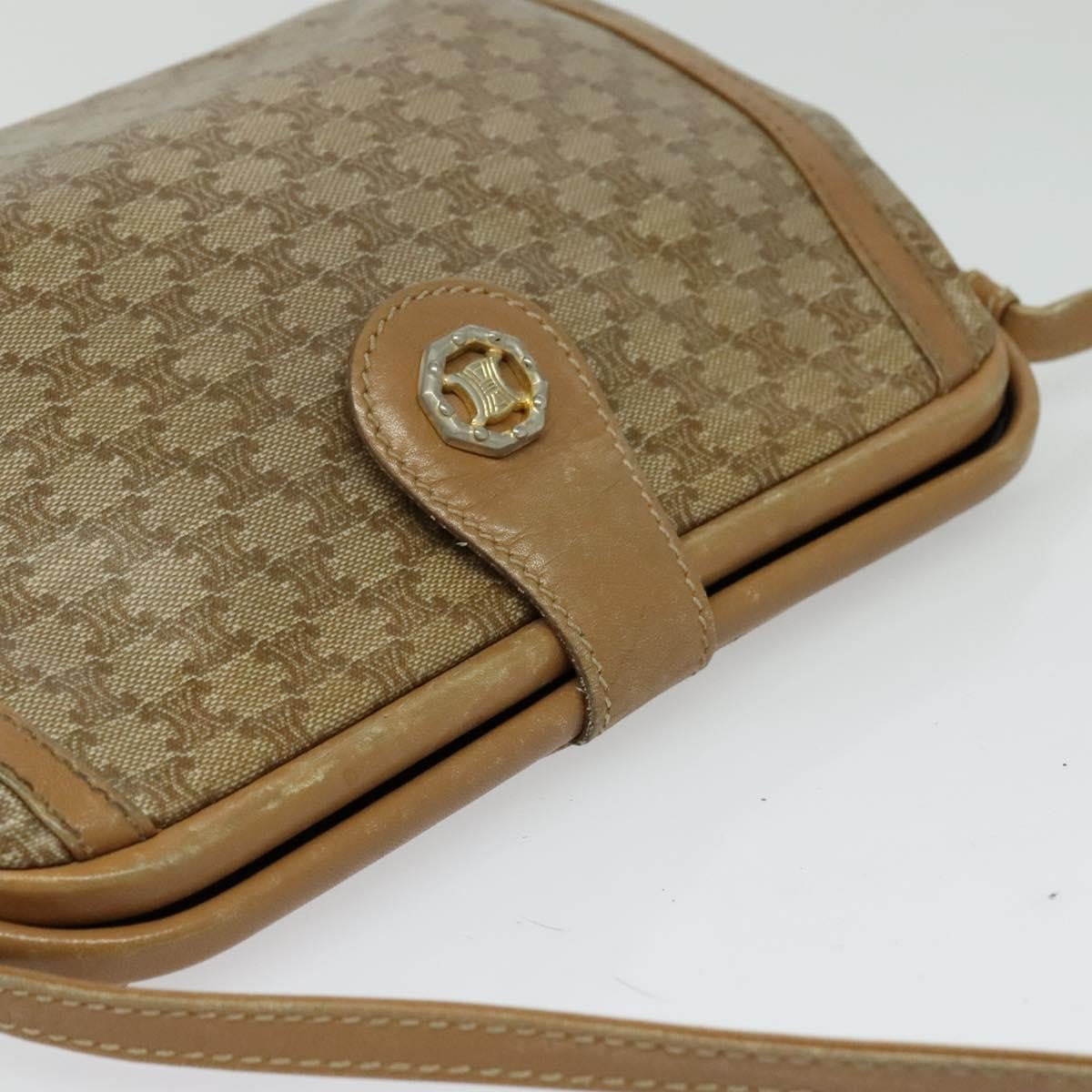 Celine Macadam Shoulder Pvc Leather Beige Pvc Bag (Pre-Owned)