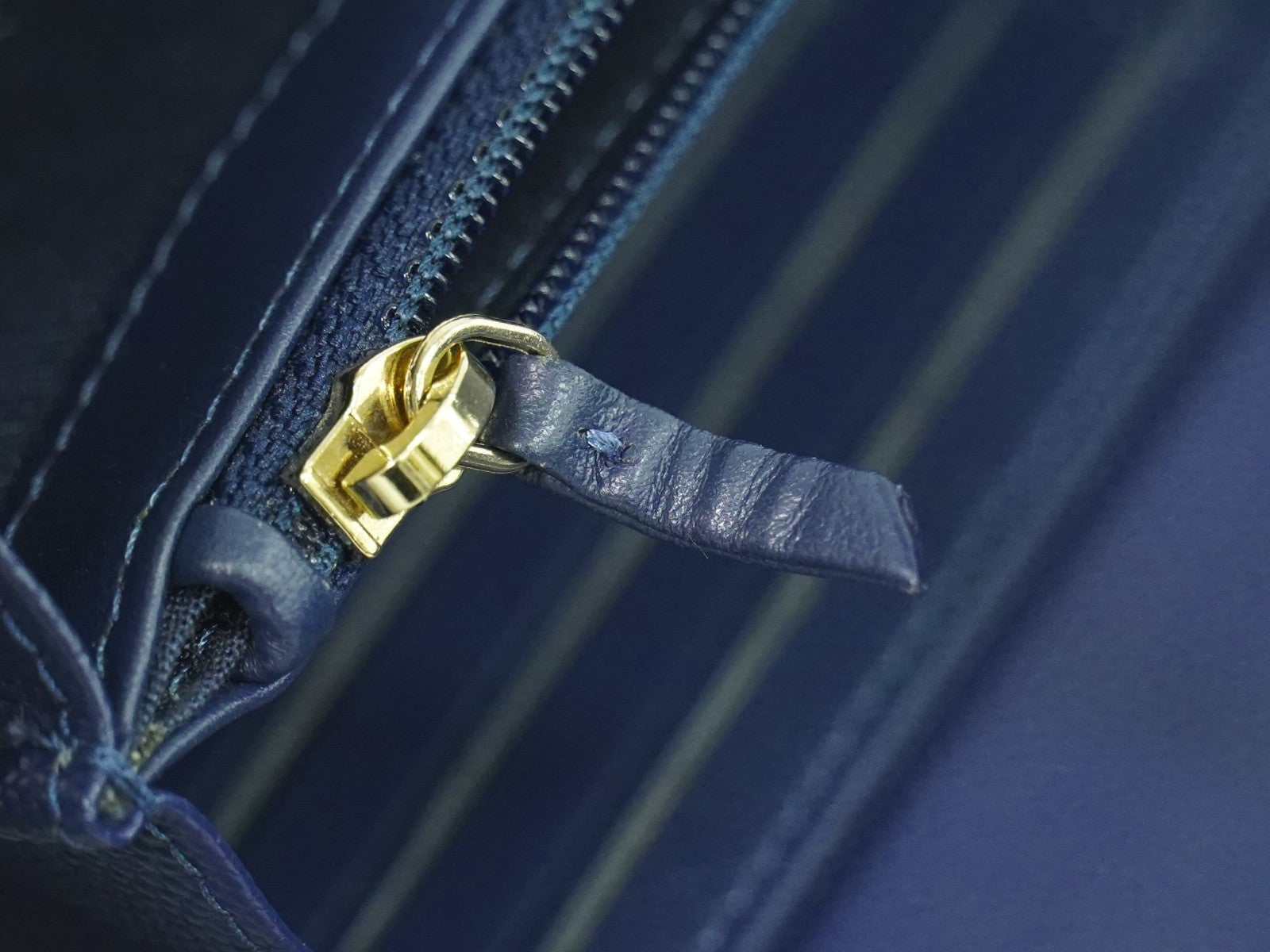 Chanel Deauville Flap Caviar Navy Leather Wallets Accessory (Pre-Owned)