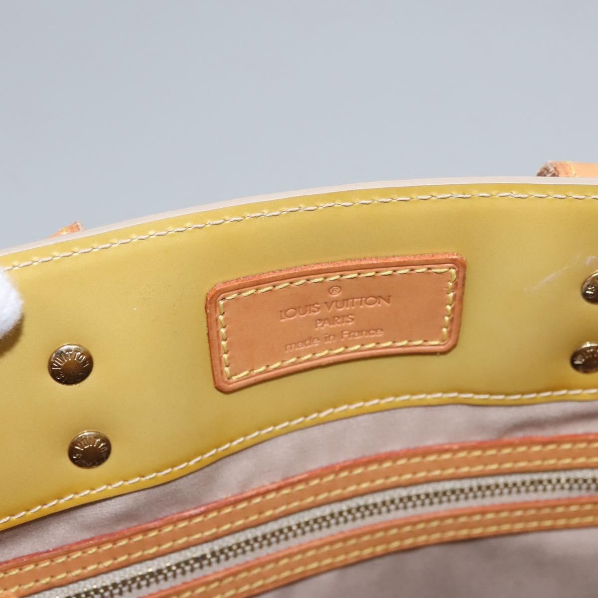 Louis Vuitton Reade Monogram Vernis Beige Patent_Leather Handbag (Pre-Owned)