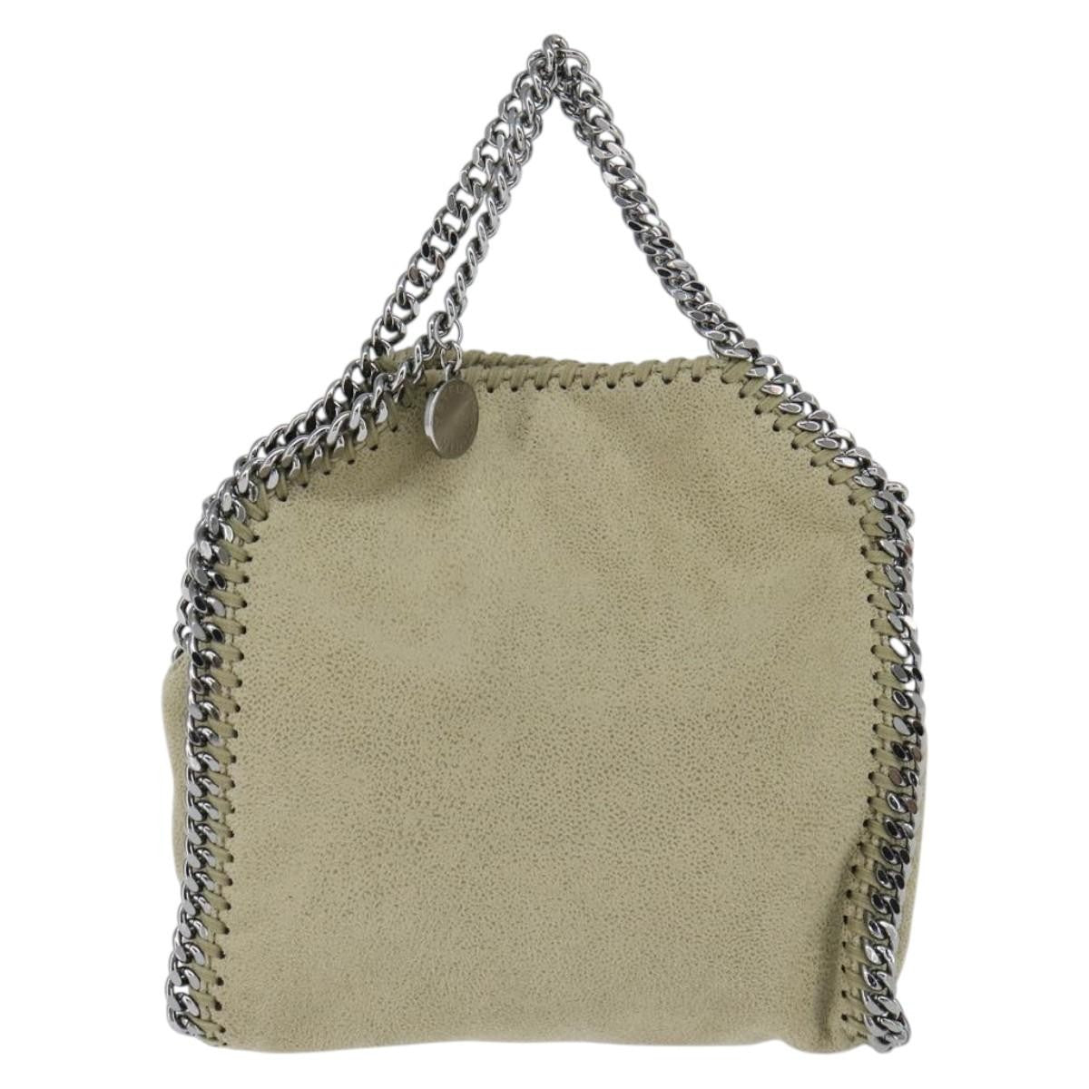 Stella Mccartney Falabella Fold Over Shaggy Deer Beige Polyester Shoulder Bag Bag (Pre-Owned)