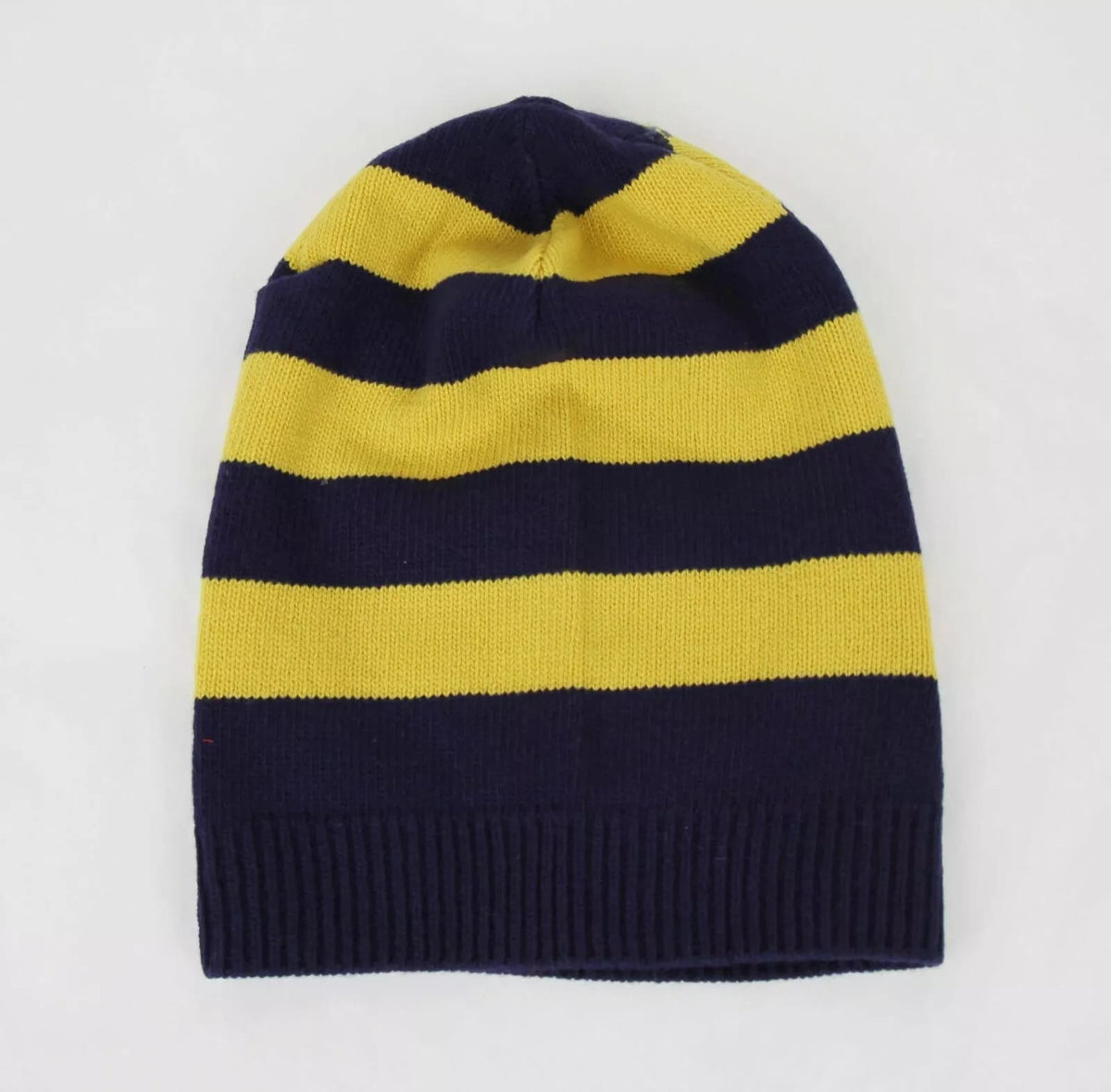 Gucci Blue/Yellow Striped Wool Knit Beanie with Snake M/58 500928 4075