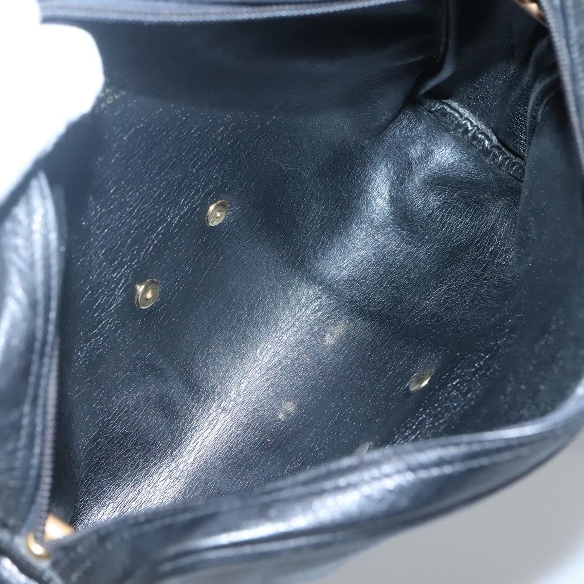 Christian Dior Vintage Leather Black Leather Shoulder Bag Bag (Pre-Owned)