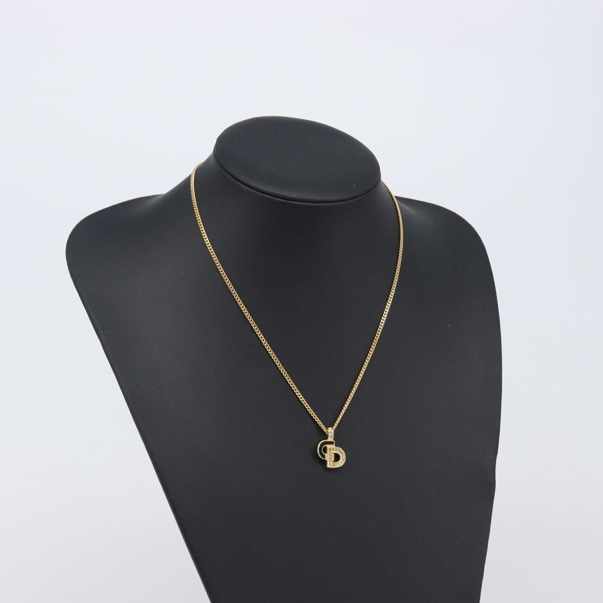 Christian Dior Cd Pendant Metal Gold Metal Necklace Jewelry (Pre-Owned)
