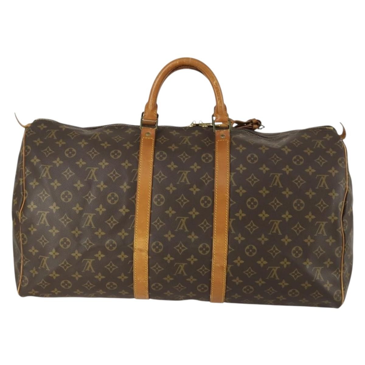 Louis Vuitton Keepall Monogram Canvas Brown Canvas Travel Bag Bag (Pre-Owned)