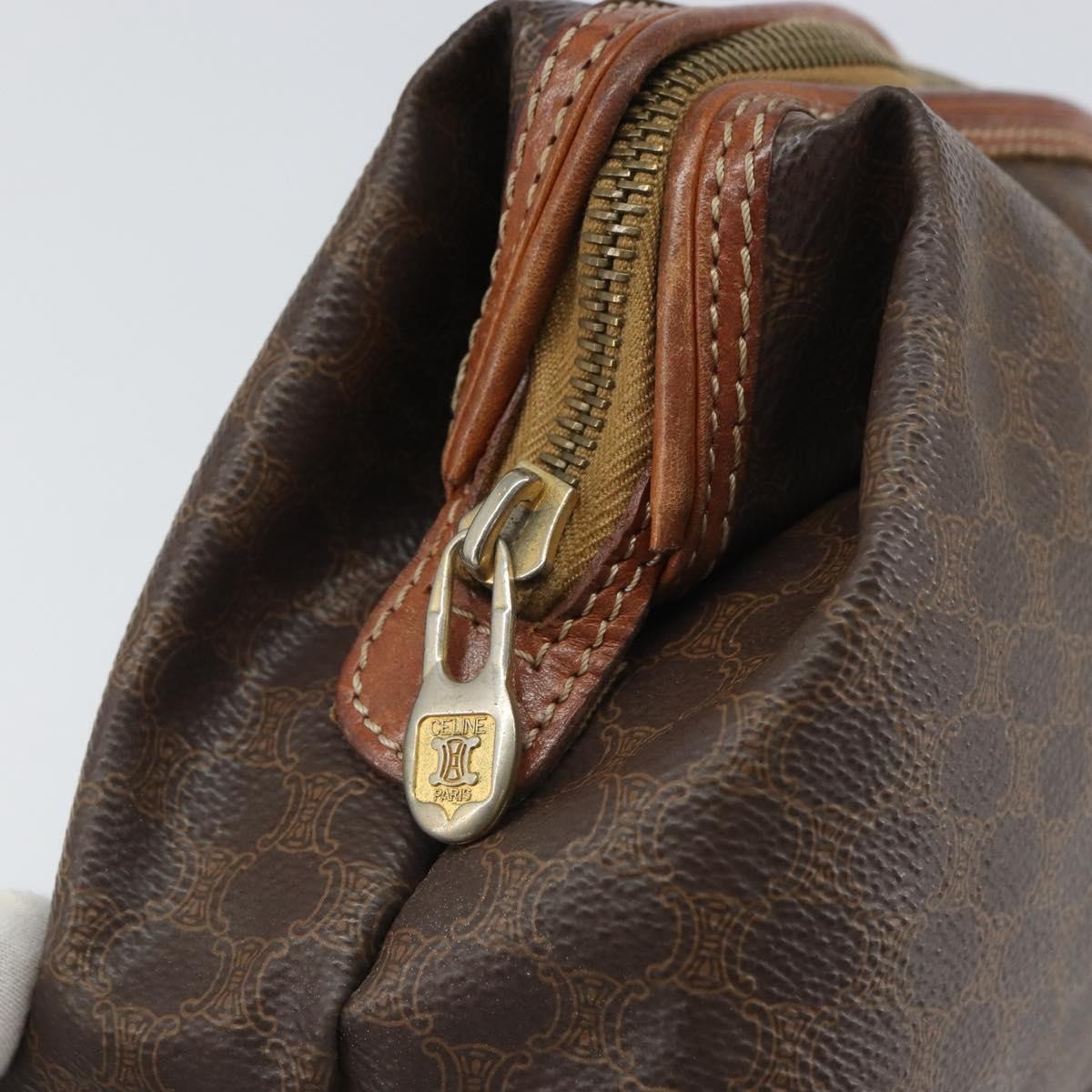 Celine Macadam Pochette Canvas And Leather Brown Canvas Clutche & Pouche Bag (Pre-Owned)