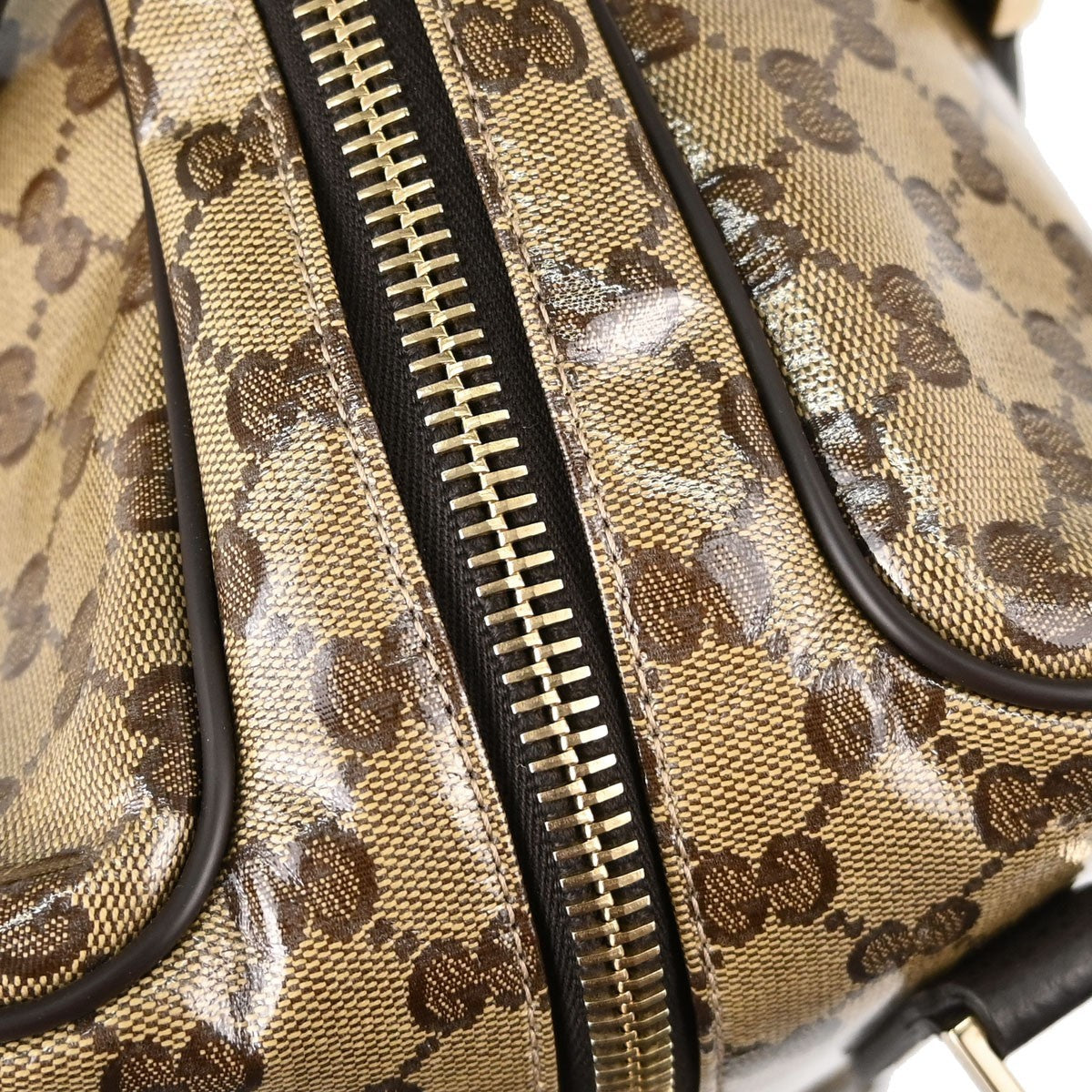 Gucci Gg Top Handle Gg Matelasse Leather Beige Pvc Tote Bag Bag (Pre-Owned)