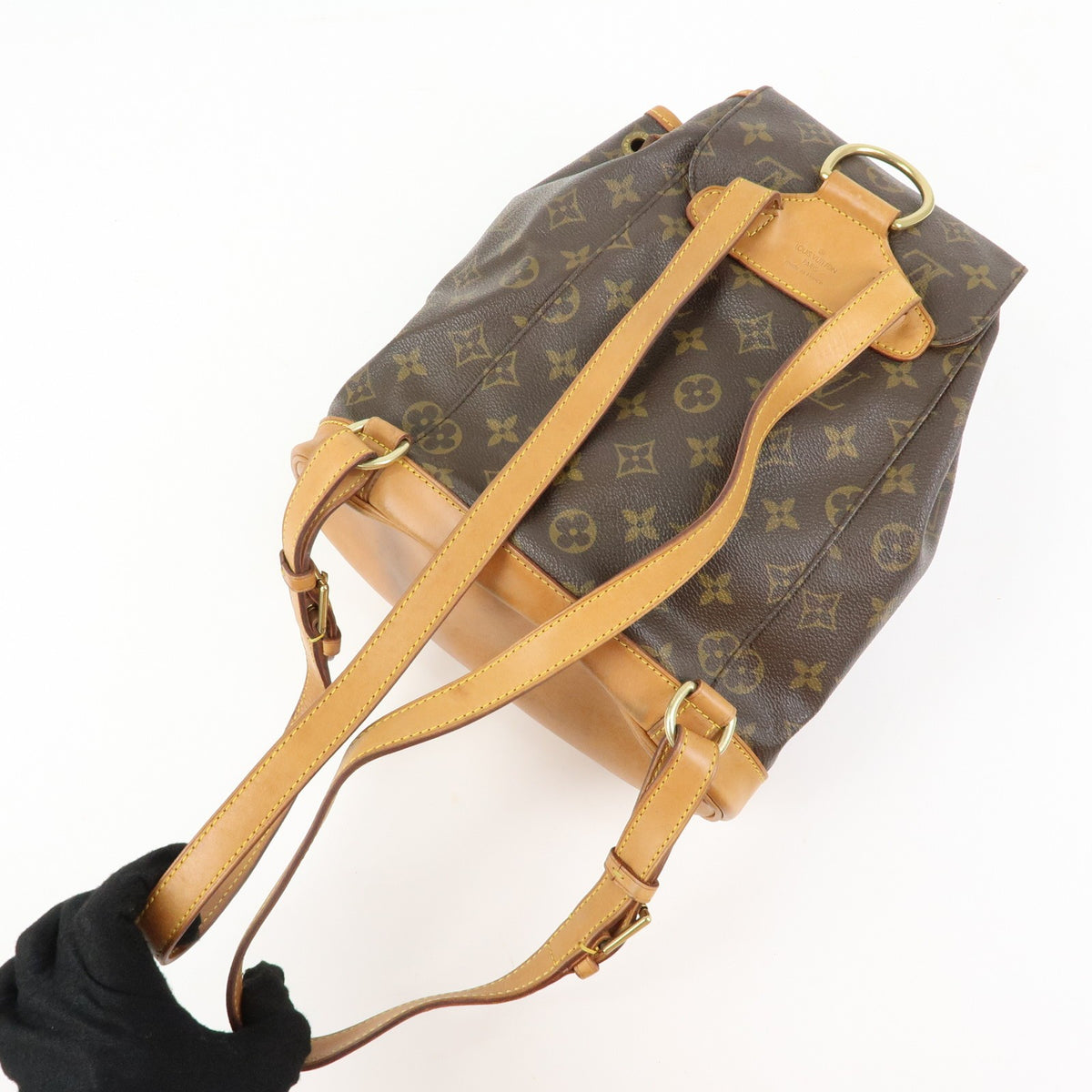Louis Vuitton Vintage Montsouris Monogram Canvas Brown Canvas Backpack Bag (Pre-Owned)