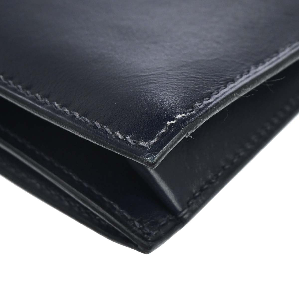 Hermes Jet Clutch Box Calf Navy Leather Clutche & Pouche Bag (Pre-Owned)
